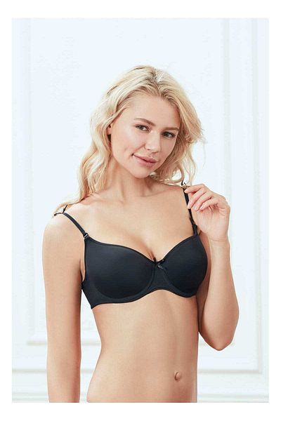 Anıl Women's White Soft Covered Underwire Bow Detailed Unassisted Bra 3106