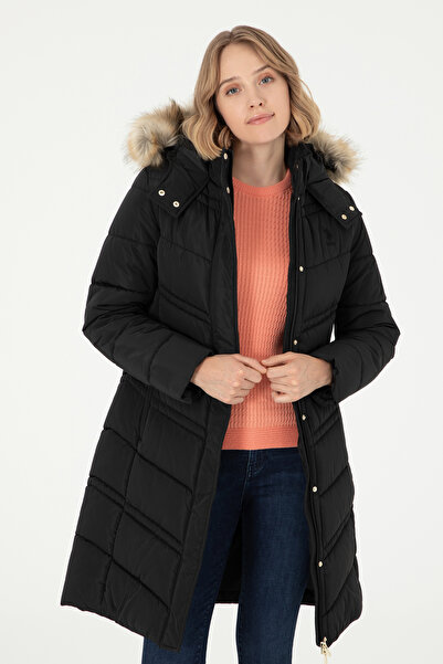 U.S. Polo Assn. Kadın Siyah Kaban 50289558-VR046