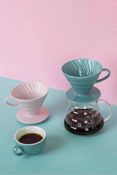 Hario Drıpper V60 02 - Ceramic Pink Hooded