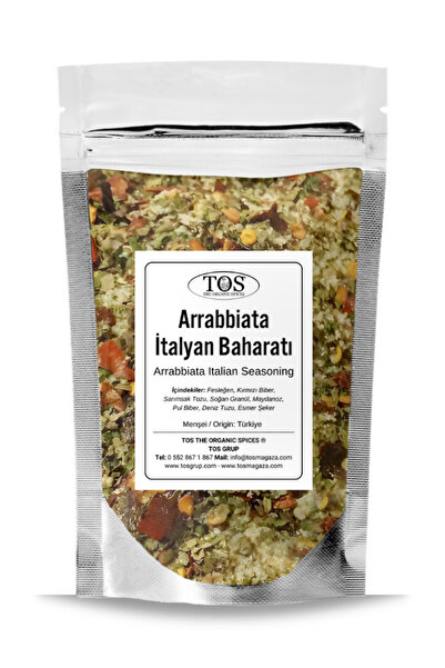 TOS The Organic Spices Arrabbiata İtalyan Baharatı 100 gr Arrabbiata Italian Spice - Premium Quality | Baharat Karışımı