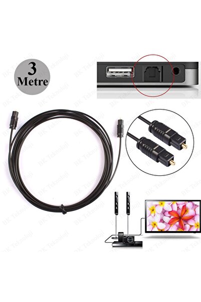 Derwell Fiber Dijital Optik Optic Sinema Sistemi Ses Kablosu Yüksek Kalite Toslink Kablo Cabble 3 Metre