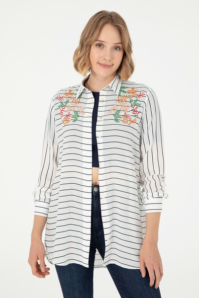 U.S. Polo Assn. Women's Navy Blue Long Sleeve Shirt 50289485 -Vr033
