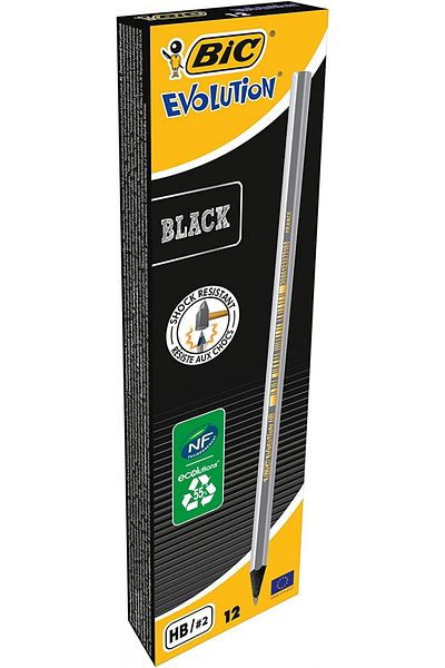 Bic Evolution Black Hb - 12 Pieces Pencil Case / 896017