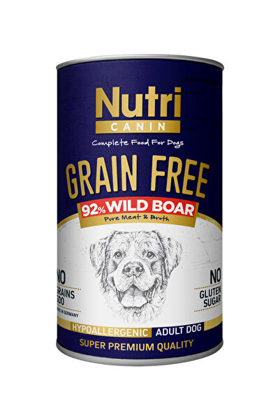 Nutri Canin 400gr %92 Yaban Domuz Etli Tatlı Patates Hipoalerjenik Tahılsız 12adet Yaş Köpek Maması