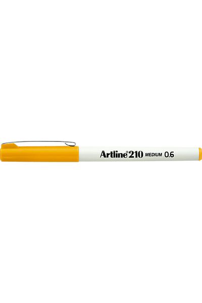 artline 210 Felt Tip Pen 0.6mm Medium Liner Yellow