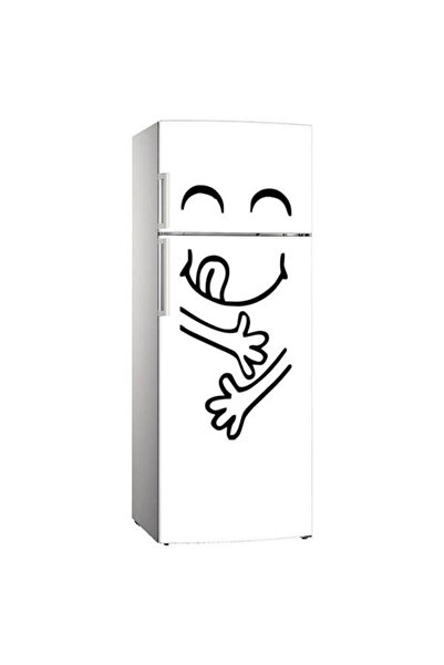 levvas ملصق إيموجي سعيد للثلاجة