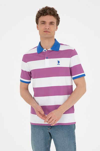 U.S. Polo Assn. Ανδρικό μπλουζάκι βιολετί 50289870 -VR037