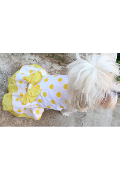 petite pati فستان كلب أصفر مرقط