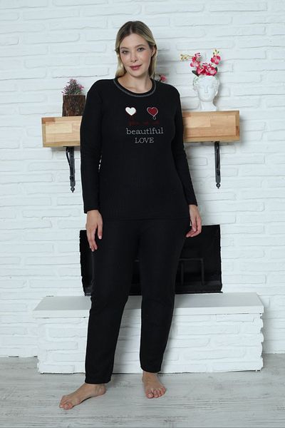 DPARİS Set de pijamale interlock de mărime mare
