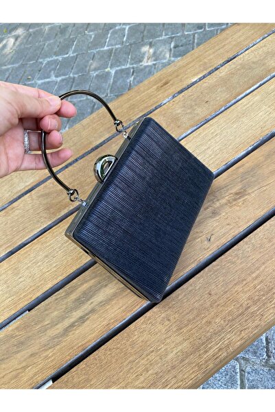 H&D COLLECTİON Срібляста шкіряна сумочка з двома ремінцями