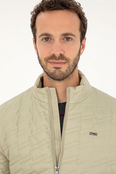 U.S. Polo Assn. Ανδρικό παλτό ανοιχτό χακί 50290790 -VR183