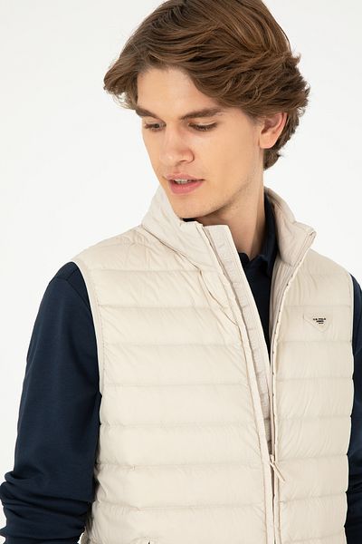 U.S. Polo Assn. Ανδρικό πέτρινο γιλέκο 50290793 -VR049