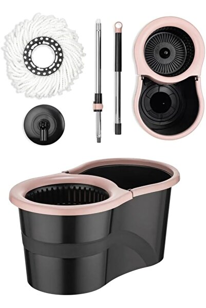 STOREMAX krorn Derece Dönebilen Döner Başlıklı Smart Mop Kova Paspas Seti | Pratik Temizlik Mop Kova Pas