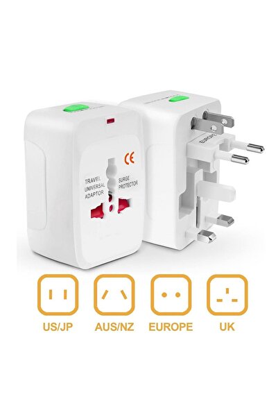 Derwell Seyahat Adaptörü Cep Telefonu Tablet Laptop Çevirici Priz Amerikan Ingiliz Fiş Dönüştürücü Üniversal