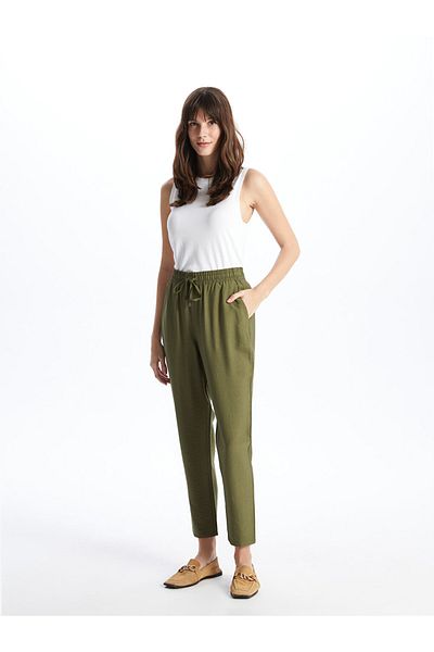 LC Waikiki New Season Elastic Waist Carrot Cut Women's Trousers - S40799Z8