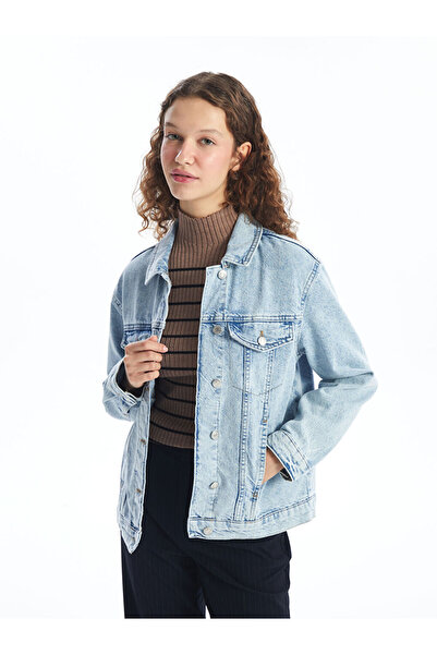 LC Waikiki Jachetă de jeans pentru femei, cu mânecă lungă