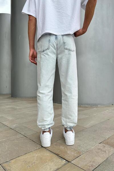 HAFKAGİYİM Light Ice Blue Open Leg Elastic A4 Dl Boyfriend Pants