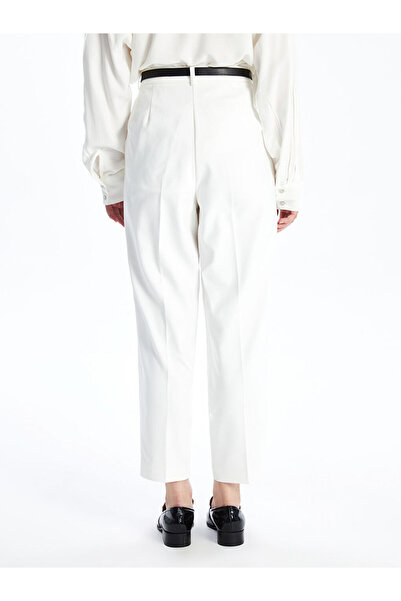 LC Waikiki Comfortable Fit Women's Trousers with Waist Belt