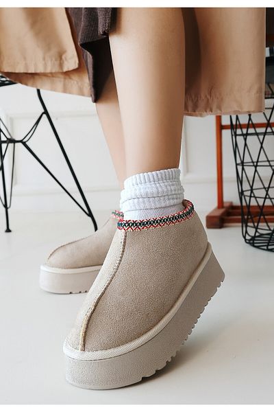 melonika Μποτάκια Foyk Beige Suede
