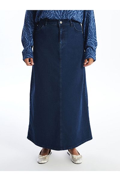 LC Waikiki Women's Jean Skirt - Standard Fit