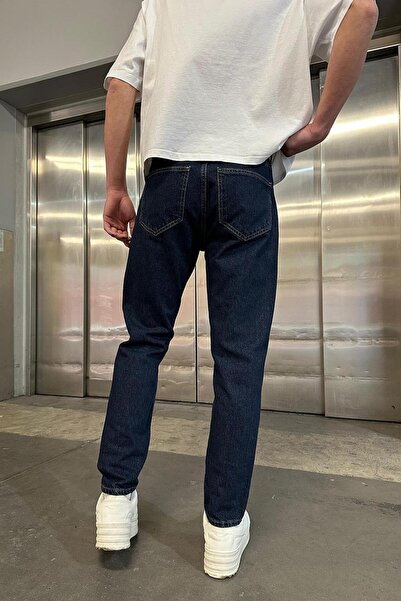 HAFKAGİYİM Navy Blue Αντίκα Διπλό Χρώμα  L5 GD κανονικό παντελόνι