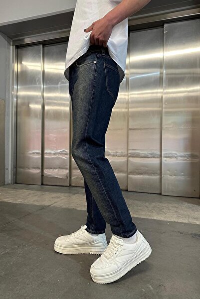 HAFKAGİYİM Navy Blue Αντίκα Διπλό Χρώμα  L5 GD κανονικό παντελόνι