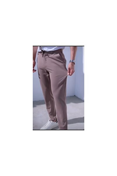 Presto Men's Jogger Knitted Slimfit Trousers Lycra Beige 3318-400