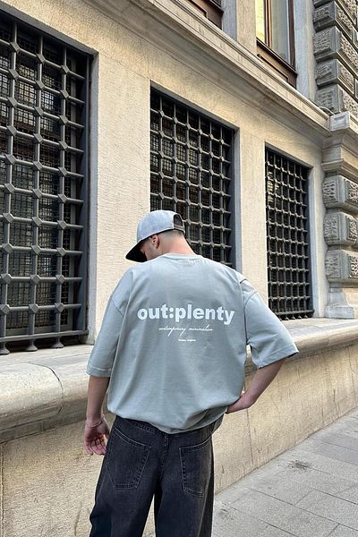 HAFKAGİYİM ΓΚΡΙ Μινιμαλισμός OUTPLENTY PREMIUM Μπλουζάκι Oversize