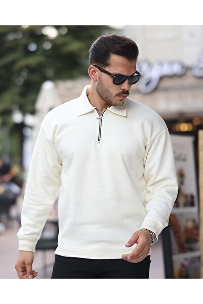 YARIM FERMUAR POLO YAKA SWEAT