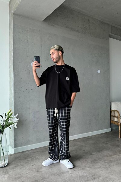 HAFKAGİYİM ΜΑΥΡΟ Crazy Cupid OUTPLENTY PREMIUM Oversize T-Shirt