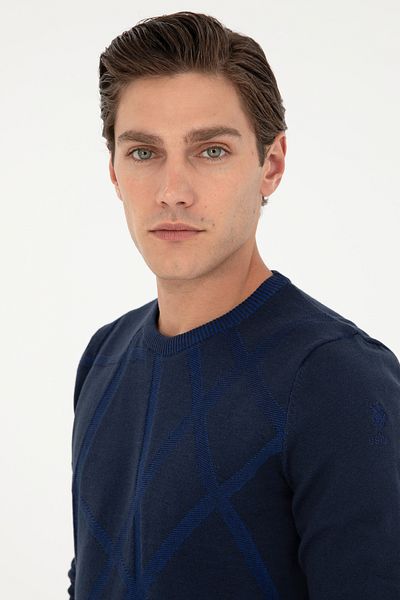 U.S. Polo Assn. Мъжки тъмносин пуловер 50292869-VR033