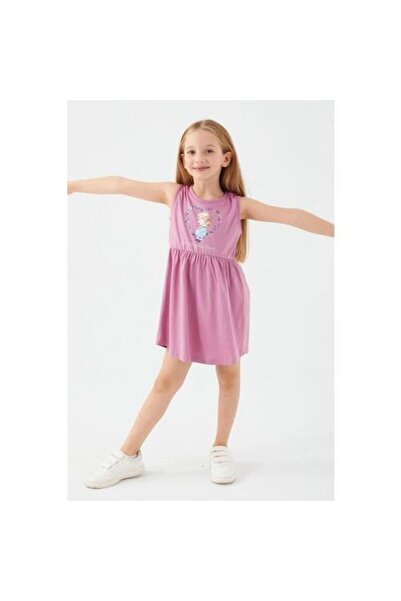 Frozen Go With Your Heart Lila Kız Çocuk Gecelik