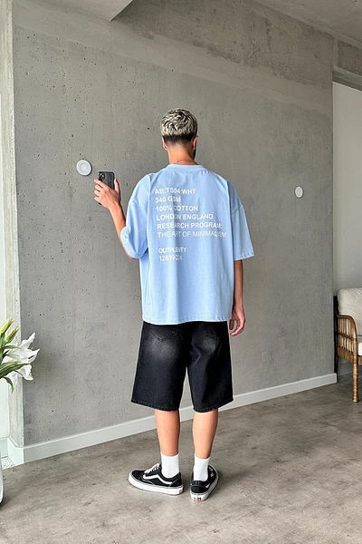 HAFKAGİYİM ΜΠΛΕ Έρευνα OUTPLENTY PREMIUM Μπλουζάκι Oversize