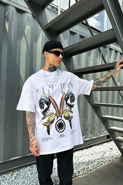 HAFKAGİYİM Μπλουζάκι WHITE Point Oversize
