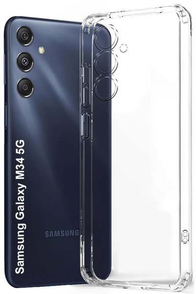 CEPSTOK Samsung Galaxy M34 5g Case Transparent Camera Protected Soft Silicone