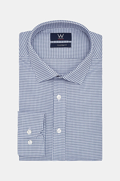 W Collection Dark Blue Patterned Shirt