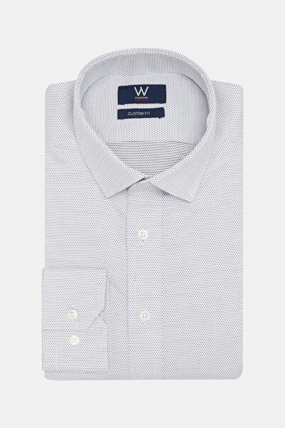 W Collection BEYAZ JAKARLI GÖMLEK