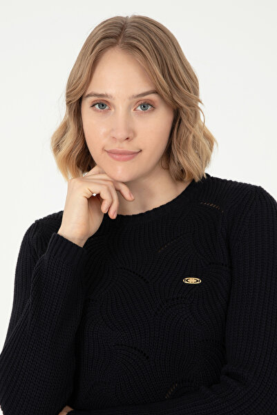 U.S. Polo Assn. Kadın Lacivert Bisiklet Yaka Kazak 50293054-VR033
