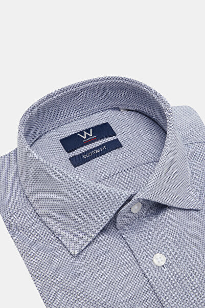 W Collection Dark Blue Textured Shirt