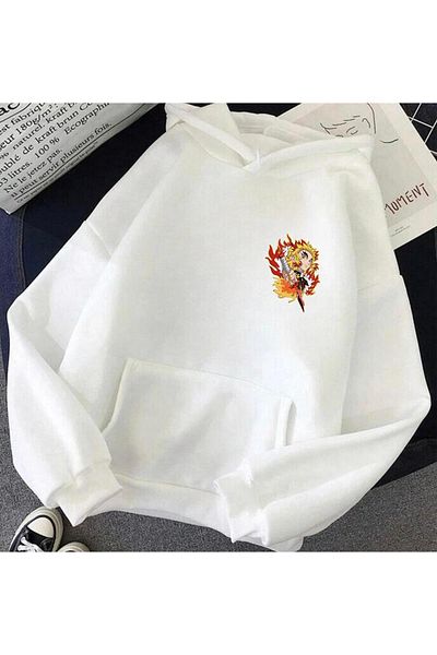 Massgai Rengoku Unisex Oversize Hooded Sweatshirt - Back Print Design