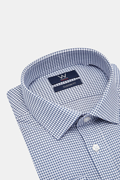 W Collection Dark Blue Patterned Shirt