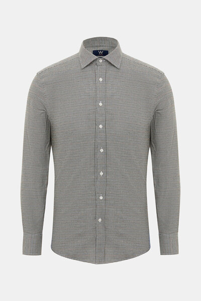 W Collection Beige Plaid Flannel Shirt