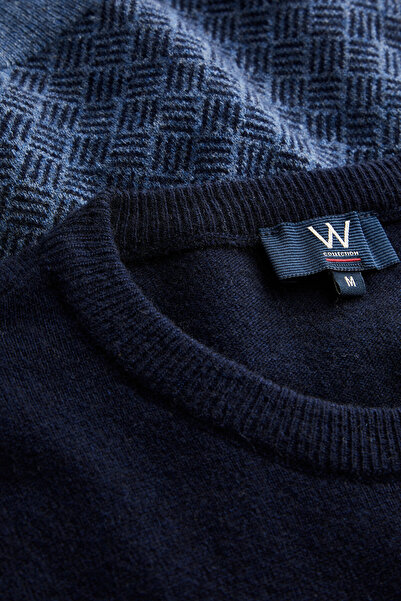 W Collection LACİVERT TRİKO KAZAK