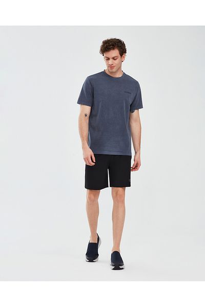 SKECHERS Ανδρικό μπλουζάκι Navy Blue - Organic Sleeve, M Cut, κοντό μανίκι S241166-410