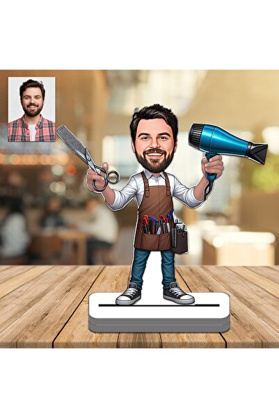 wonderlike Kuaför 3D Ahşap Biblo,Sevgiliye Hediye,Doğum Günü Hediyesi