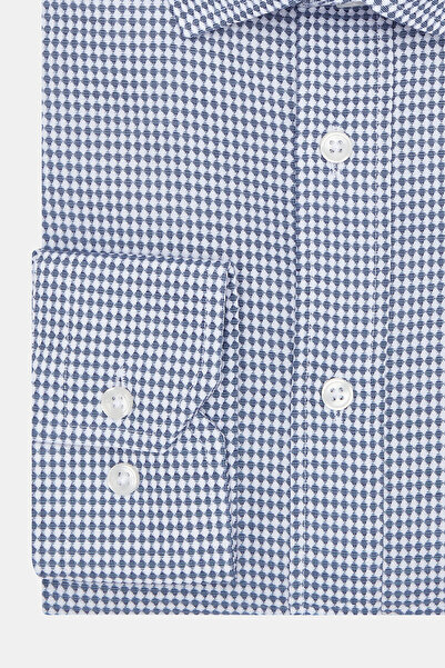 W Collection Dark Blue Patterned Shirt