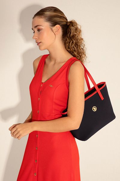 U.S. Polo Assn. حقيبة كتف نسائية باللون الكحلي -50293676-VR033