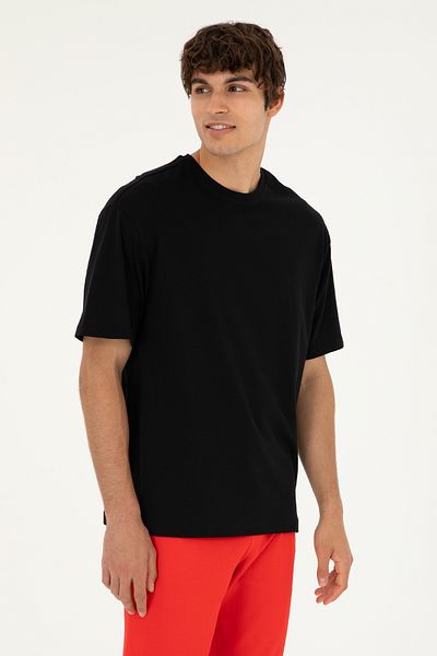 U.S. Polo Assn. Men's Comfort Fit Crew Neck Black T-Shirt 50294216-Vr046