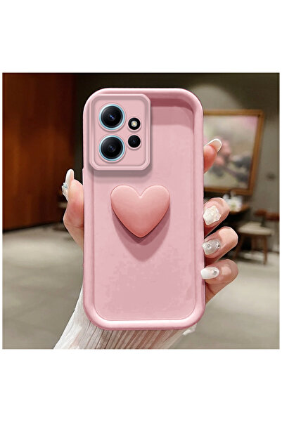 Zebana Xiaomi Redmi Note 12 Pro 5G Uyumlu Kılıf Zebana Amour Silikon Kılıf Pembe