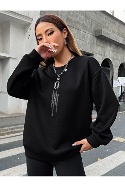 Elitora Women's Vertical Printed 3IP Sweatshirt